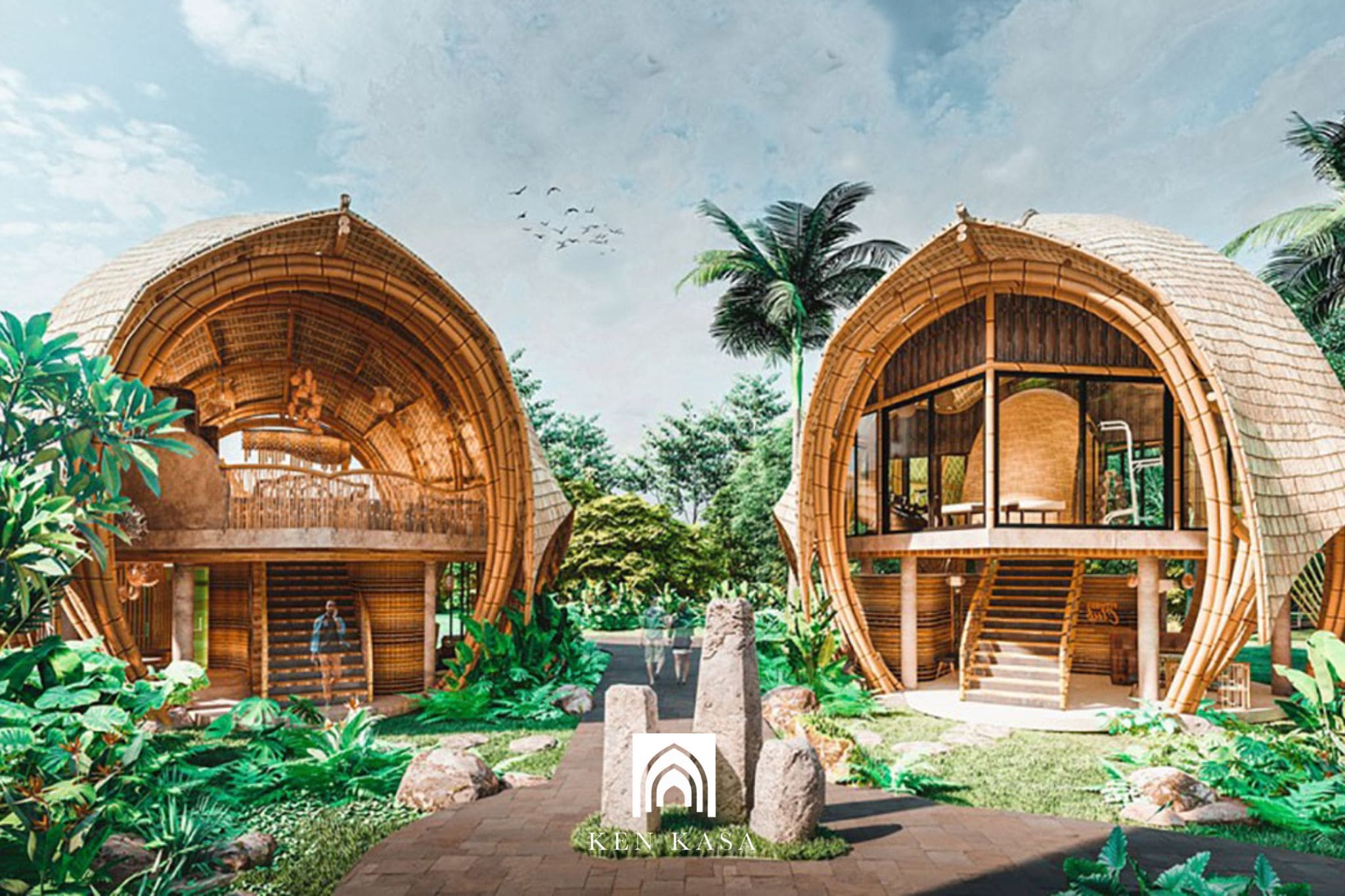 Mẫu thiết kế bungalow m&aacute;i v&ograve;m